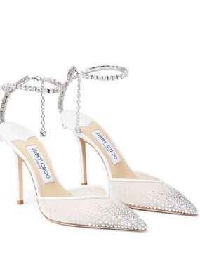 Jimmy Choo Saeda crystal-embellished pumps